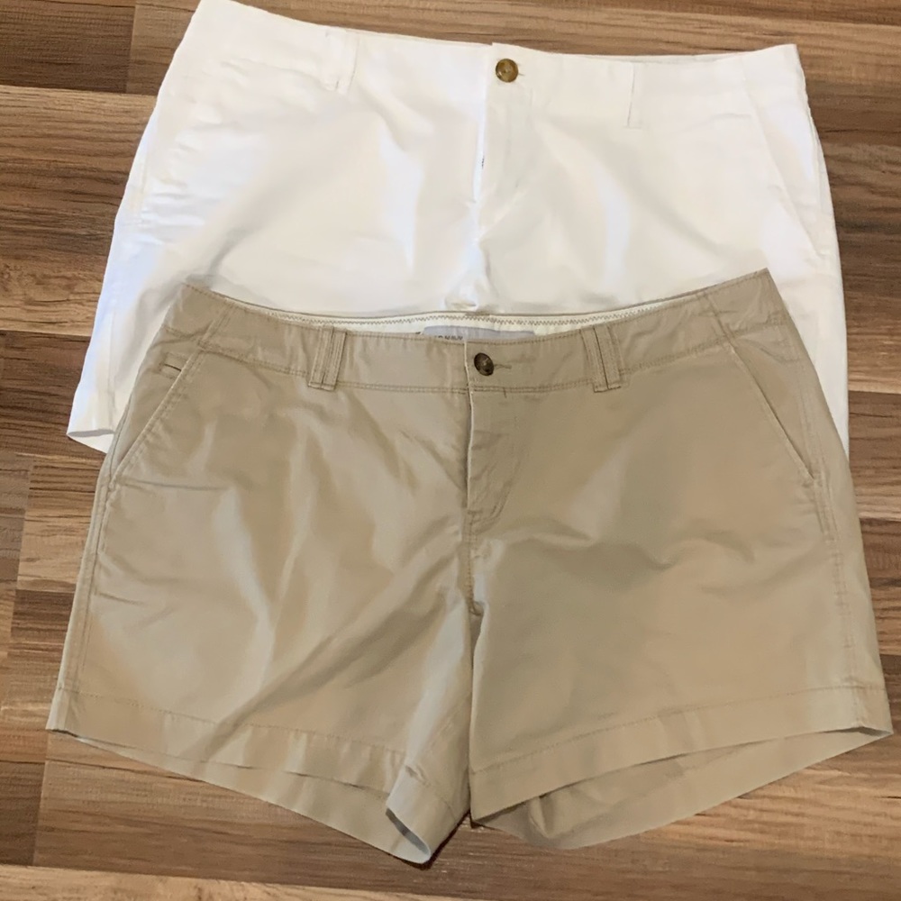 Two Old Navy Size 14 low rise shorts